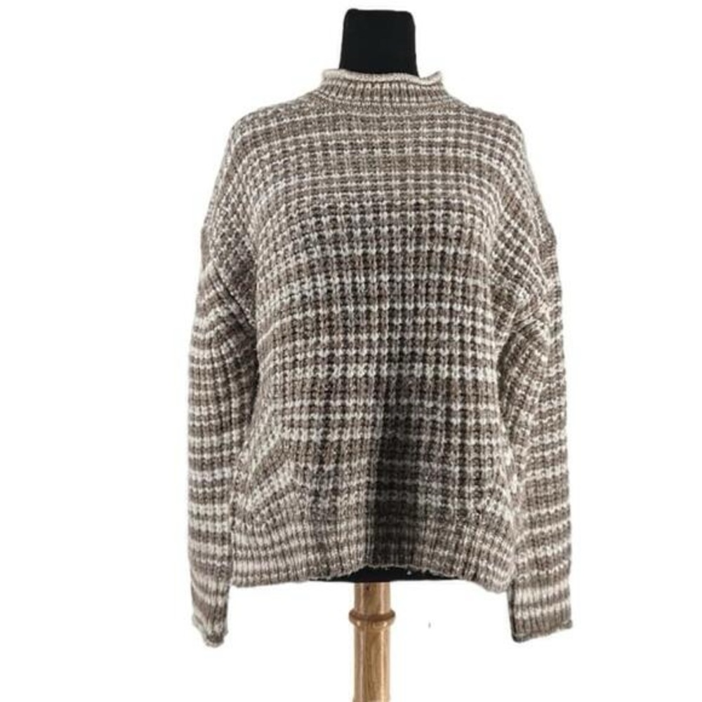 RailsEcho Striped wool alpaca Blend Sweater chunky knit minimalist sz xs